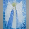 original art hand painted mixed medial angel painting ( ref FA 444 G7 )