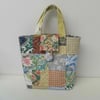 Tote bag project bag from patchwork squares