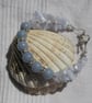 Angelite & Blue Lace Agate Gemstone Beaded Bracelet "Harmony"
