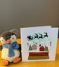 Handmade Christmas Card – Merry Christmas Snow Globe Scene - Image 1