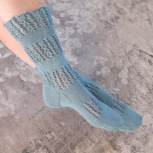 Hand - knitted socks for women,  wool socks, perfect gift, size 38-39