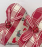 CHRISTMAS SCANDI MOOSE HEART - red windowpane checks - Image 4
