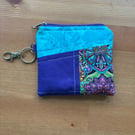 Patchwork purple coin purse