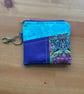 Patchwork purple coin purse