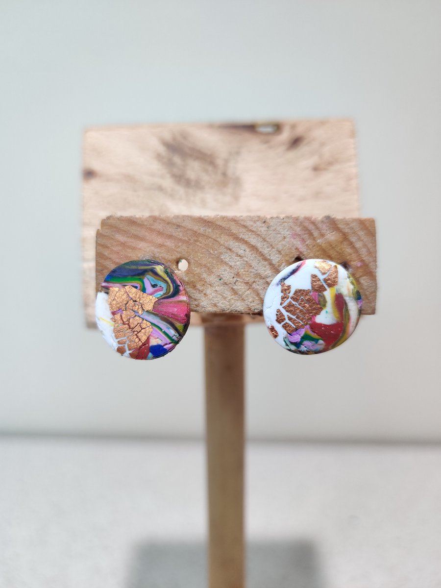 Clip on polymer clay earrings 