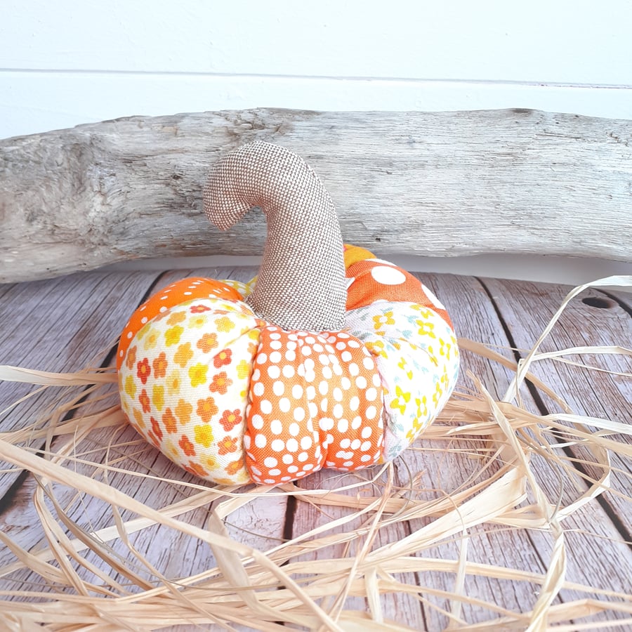 A Squishy Fabric Pumpkin Decoration