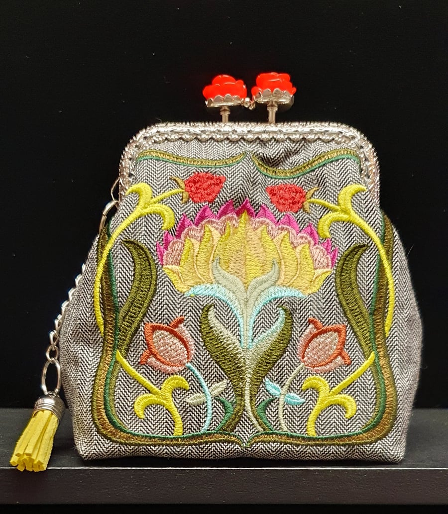 Art Nouveau Floral Square  2