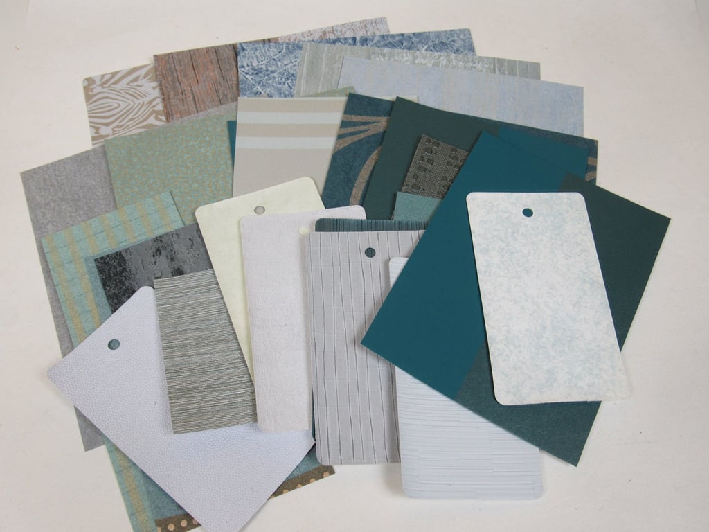 Mixed Blues, Greys, Silver Wallpaper Craft Pack