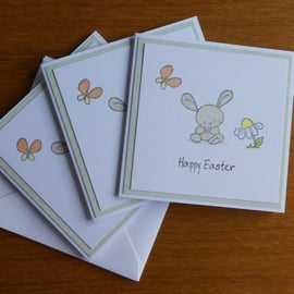 Pack of 3 Easter Cards - Bunny & Daisy