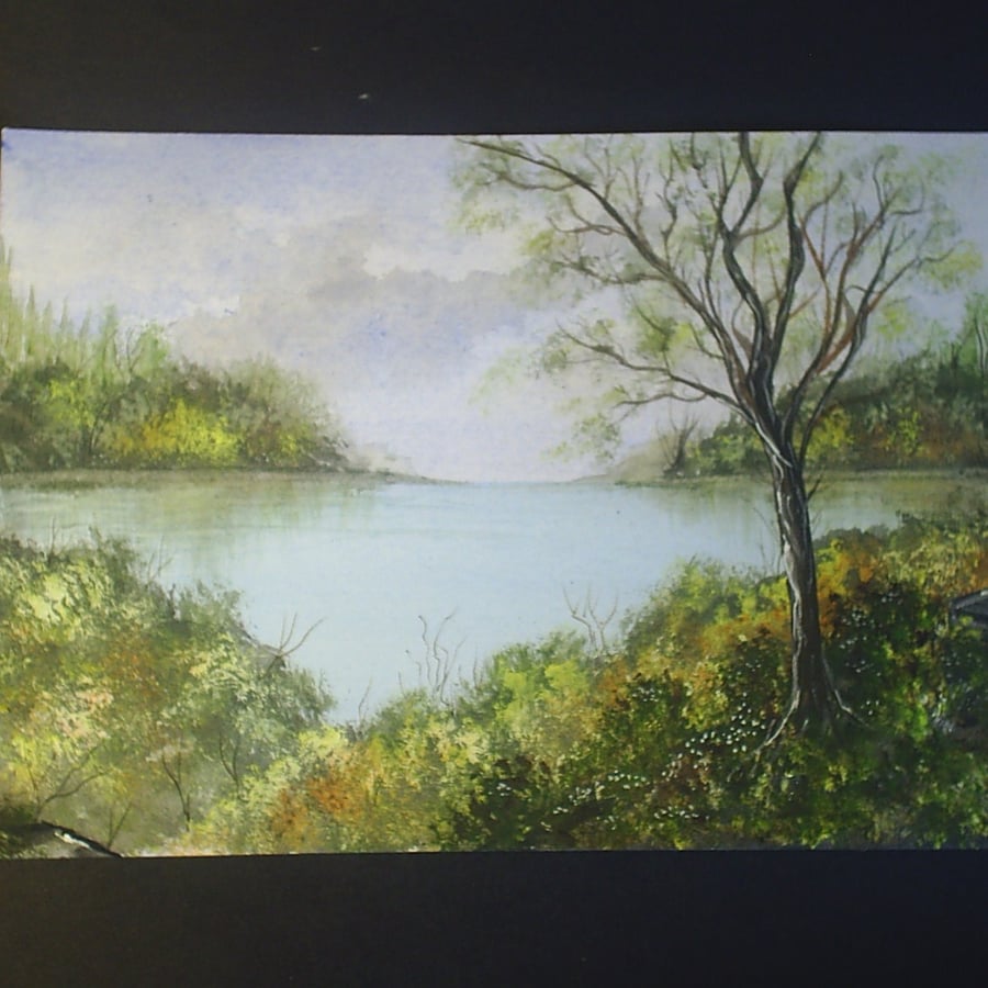 Art painting watercolour original paintings landscape 112