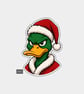 Unique Funny Christmas Sticker Xmas Decal For Adults - Grumpy Duck - Image 1