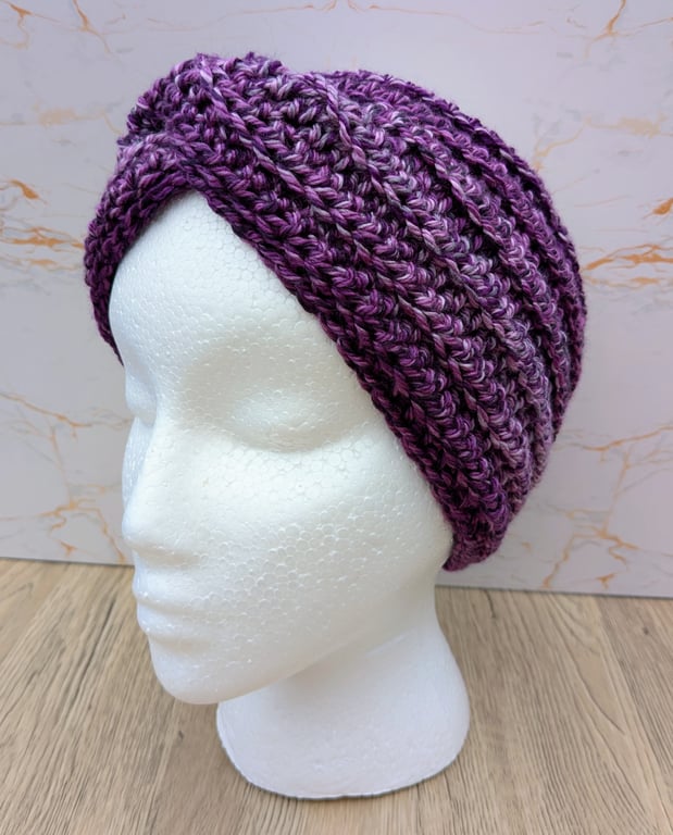 Twisted crochet earwarmers