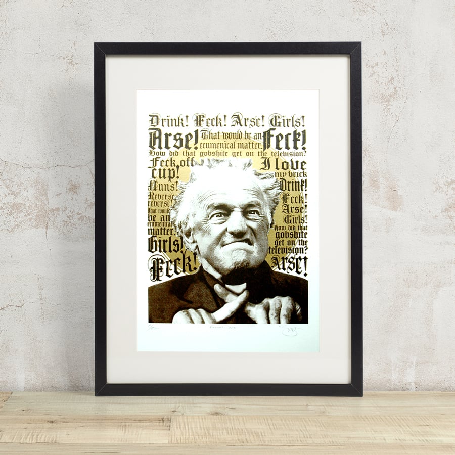 Father Jack Father Ted Hand Pulled Limited Edition Screen Print