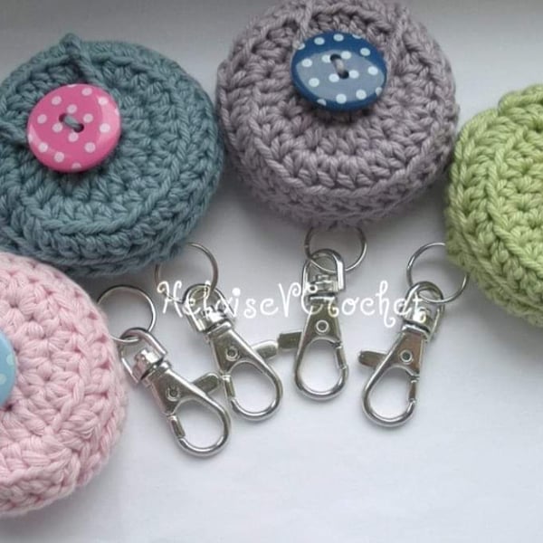 Crochet Lip Balm Holder Cosy Keyring for Vaseline 