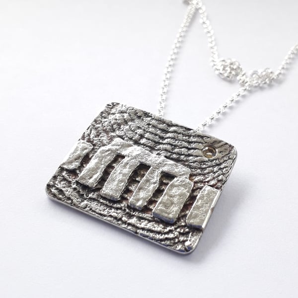 Stonehenge necklace sterling silver fully hallmarked