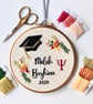 Graduation, Handmade Embroidery Hoop, Personalised Embroidery Hoop, Gift - Image 1