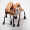Finn and Tam Pair of Standing Paper Mache Fox Sculpture