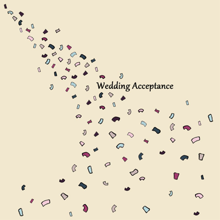 Wedding, Evening acceptance cards (pack of two)