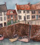 Crail Fishing Village Print - Scotland Coastal Illustration - Fife Wall Art