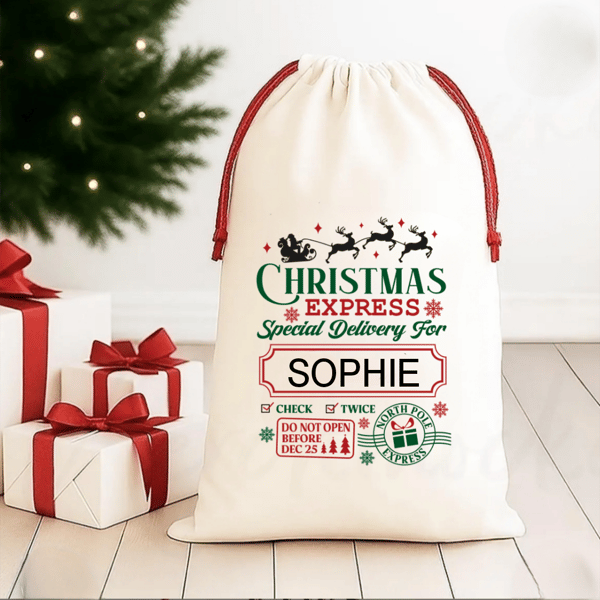 Personalised Santa Christmas sack