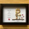 Newlywed Couple Gift, Personalised Wedding Gift, New Couple Pebble Frame, Handma