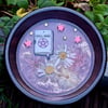 Spell Book Witch Witchy ceramic jewellery dish tray pentacle floral stars gothic
