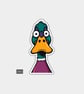 Funny Novelty Vinyl Sticker - Grumpy Duck