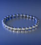 Bracelet un-polished hematite and sterling silver stretch handmade - Image 8