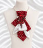 Ruby Polka Upcycled Necktie Statement Necklace