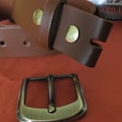 Tan colour real leather belt 1.5" width large  minor fault so reduced!