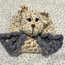 Teddy Bear Crochet Baby Comforter