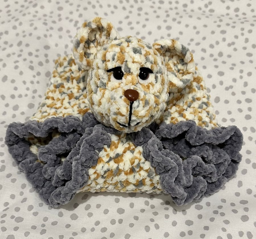 Teddy Bear Crochet Baby Comforter