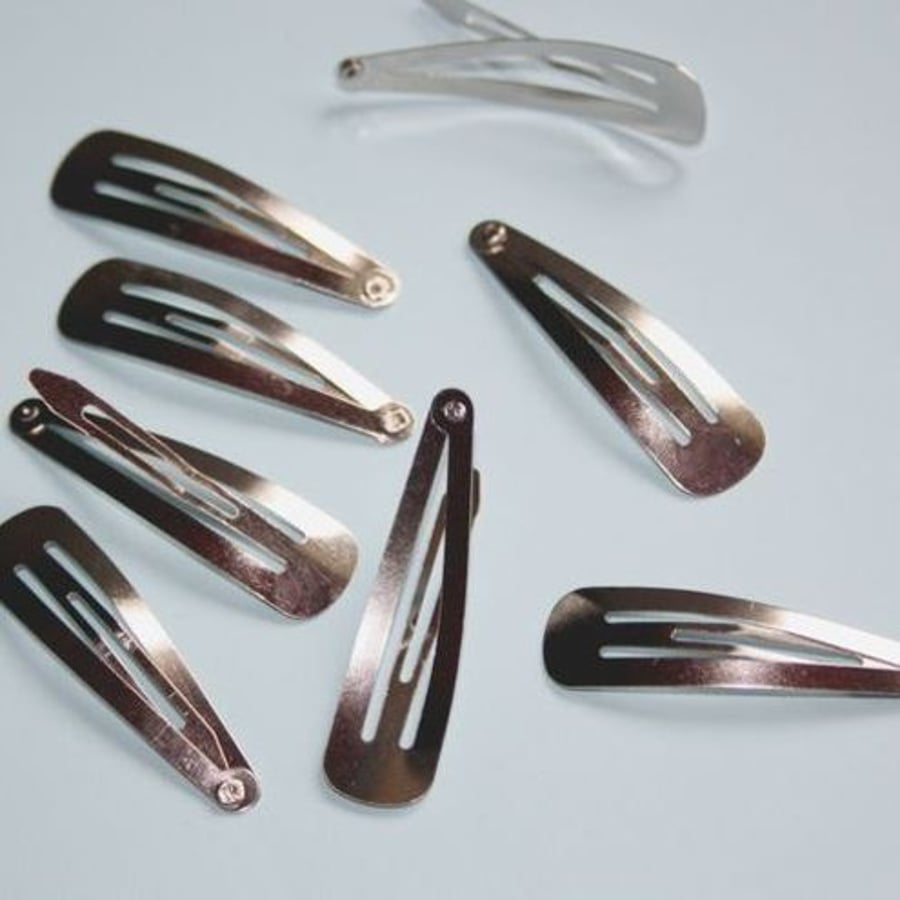 Snap clips,hair clips,  barrettes  -  5 pcs