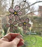 Stained Glass Cherry Blossom - Handmade Hanging Window Decoration - Image 3