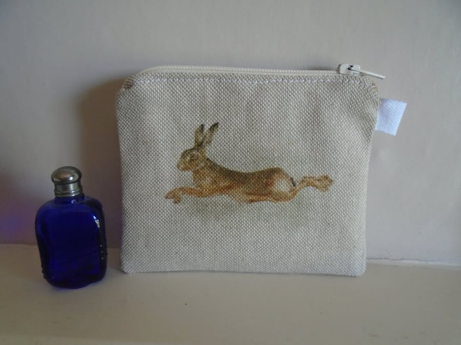 Running Hares Themed Coin Purse or Card Holder.