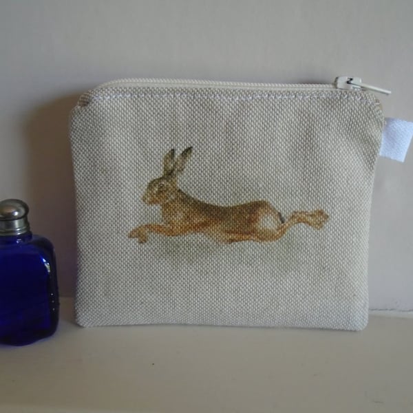 Running Hares Themed Coin Purse or Card Holder.