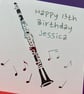 Personalised Clarinet Birthday Card - Clarinetist - Image 2