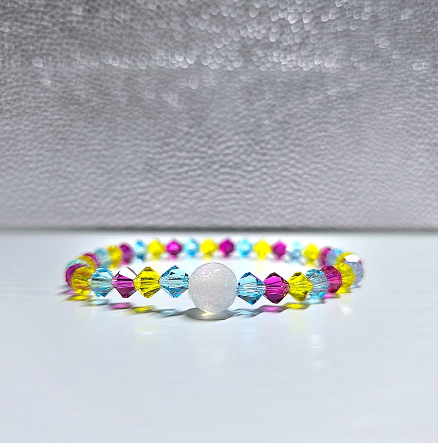 Multicolour Preciosa Crystals Bead Bracelet