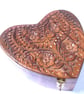 Hand Carved Heart Shaped Wooden Jewellery Box – Decorative Keepsake Storage  - Image 8