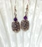 Amethyst & Tibetan Silver Earrings - Image 5