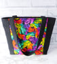 Zipped handbag, feathers design. - Image 1
