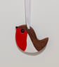 Clay robin decoration,  garden bird hanging decoration, memorial robin - Image 5