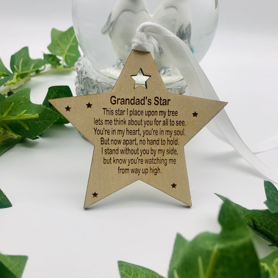 Remembrance Bauble Star, Memorial Star, Loved One Bauble, Without You Thinking 