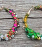 Fabric, Wire and Bead Earrings - Image 2