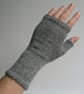 Grey Alpaca Wrist Warmers - Image 1