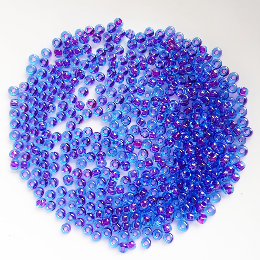  Pink Blue Glass Seed Beads