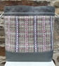 SOLD Cariad Bag - Berry range. Damson & Prussian Blue. Handwoven in Wales - Image 1