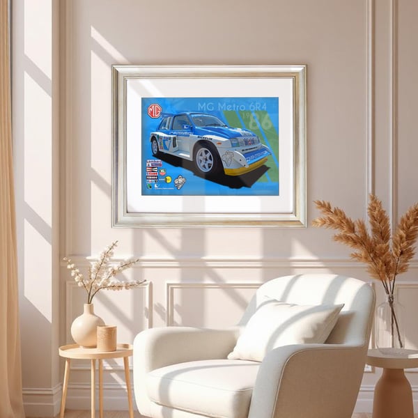 MG Metro 6R4  -1986 - A3 Photographic Print