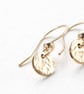 Handmade 14K Gold Filled Tiny Disc Dangling Earrings  - Image 1