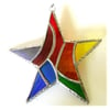 Patchwork Star Suncatcher Stained Glass Rainbow